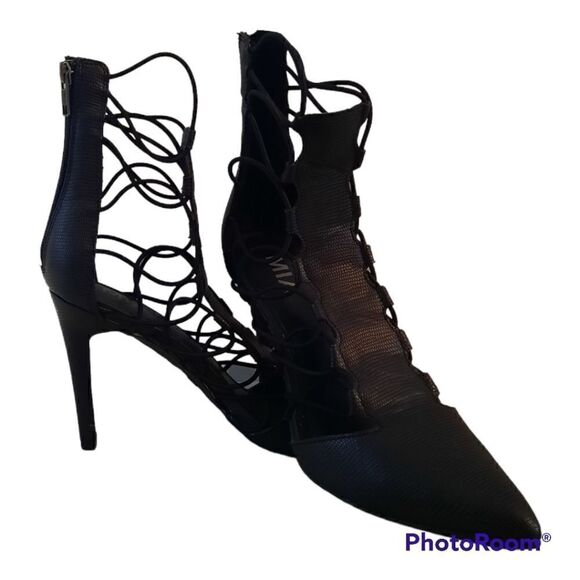 Mia Taliano Lizard Strappy Gladiator Heels - Picture 1 of 4